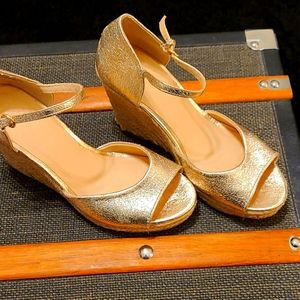 Gold Lame' Finish Wedges